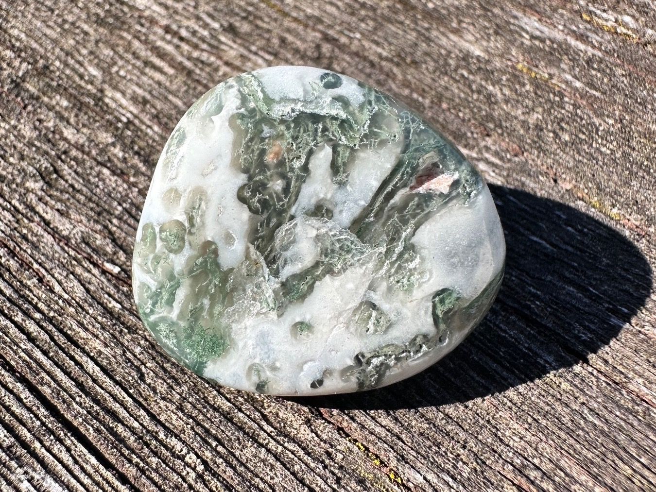 Mineralien & Heilsteine: Moosachat Handschmeichler Heilstein – Neu und originalverpackt aus Männedorf von