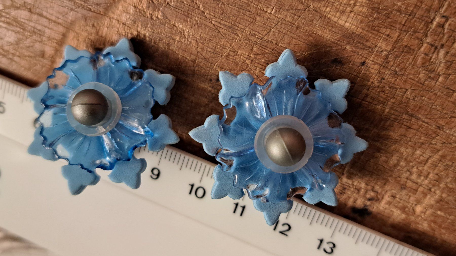 Orecchini pendenti & Orecchini a lobo: Ohrclips blau Blumen Kunststoff Moosgummi – Nuovo (secondo la descrizione) da Ettingen venduto da Maranathatalitha 2
