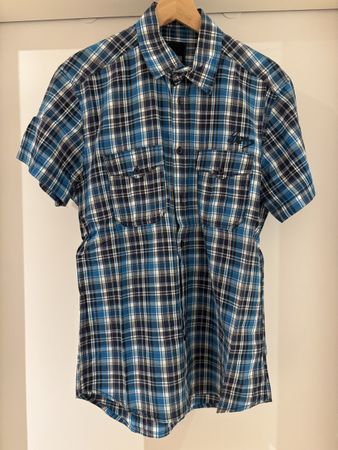 Jack & Jones Shirt Size M Blue/White - Short Sleeves 49