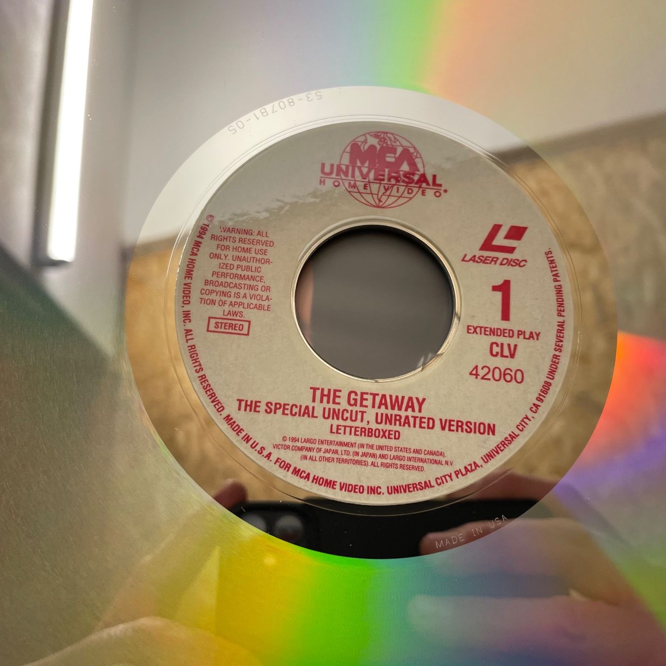 Alle DVDs: Kim Basinger: The Getaway - LASER DISC - LD - Engl. Orig. – Gebraucht aus Stans von Brode 2