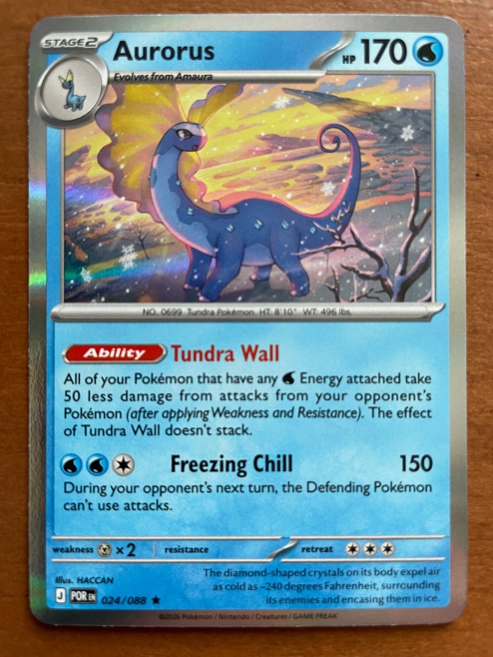 Pokémon Carte collezionabili: Pokemon Aurorus Holo (Versand gratis) – Nuovo (secondo la descrizione) da Chur venduto da Angerson