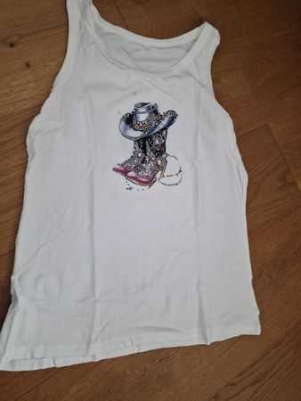 Sommertop Gr. XL mit Cowboy-Motiv, neuwertig & modisch