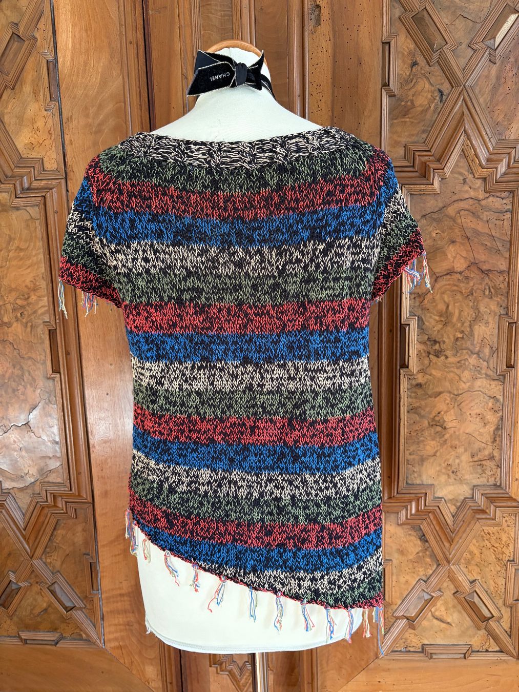 Top: STRICK-TOP mit Fransen  100% dicke Viskose   Gr. M – Usato da Interlaken venduto da Bona55 4