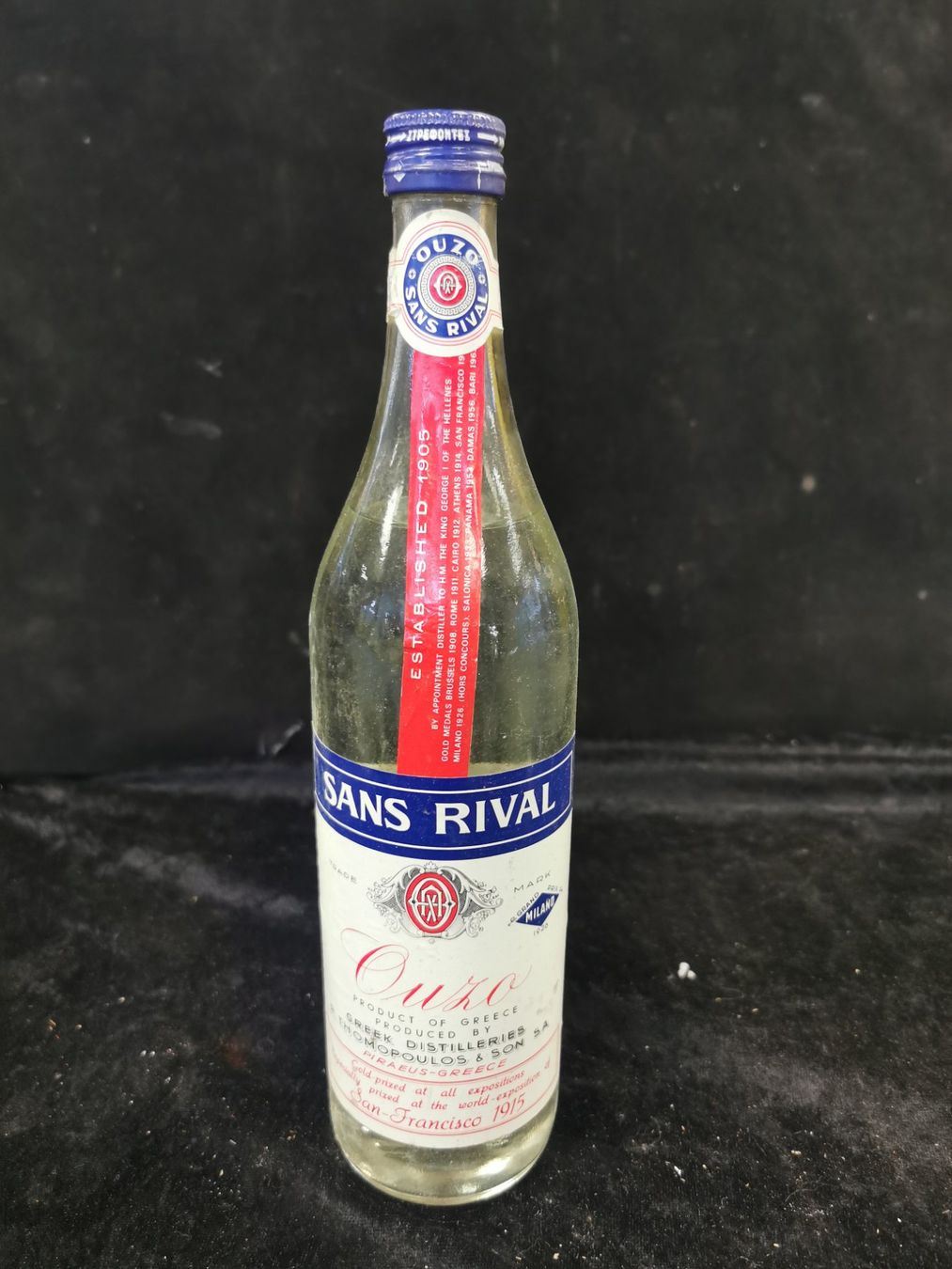 Bevande alcoliche: ANCIENNE BOUTEILLE OUZO SANS RIVAL – Nuovo (secondo la descrizione) da Genève venduto da Leboucheoreilles