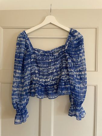 Zara Sommer Top Tie-Dye Gr. S