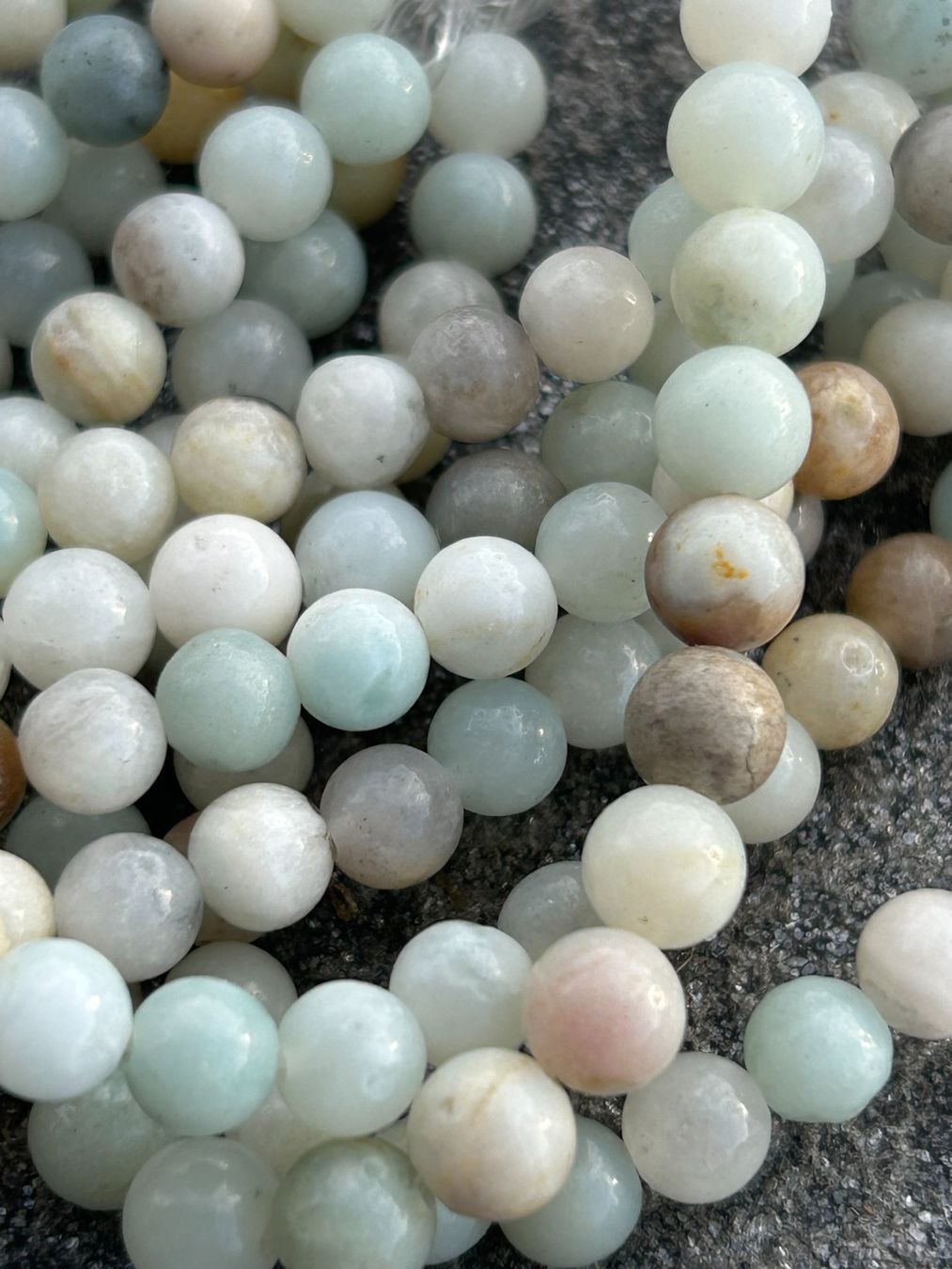 Pierres précieuses: Strang echte amazonite multicolor Kugeln / Stone beads 6 mm – Neuf avec emballage d'origine à Niederrohrdorf par Ytobi 2