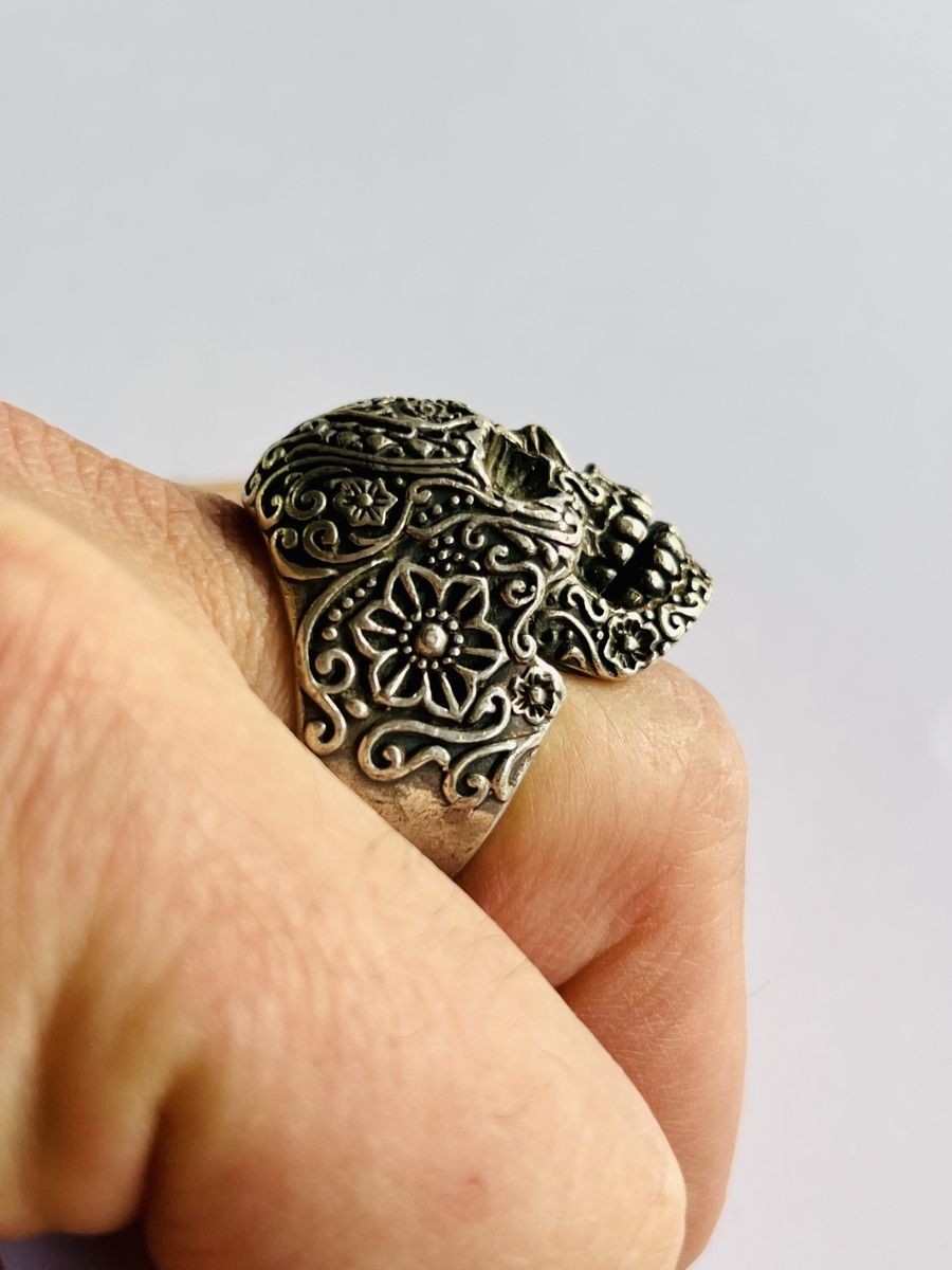 Anelli: Silberring 925er Totenkopf Ringgrösse 58 – Usato da Emmenbrücke venduto da mel_7lqf 6