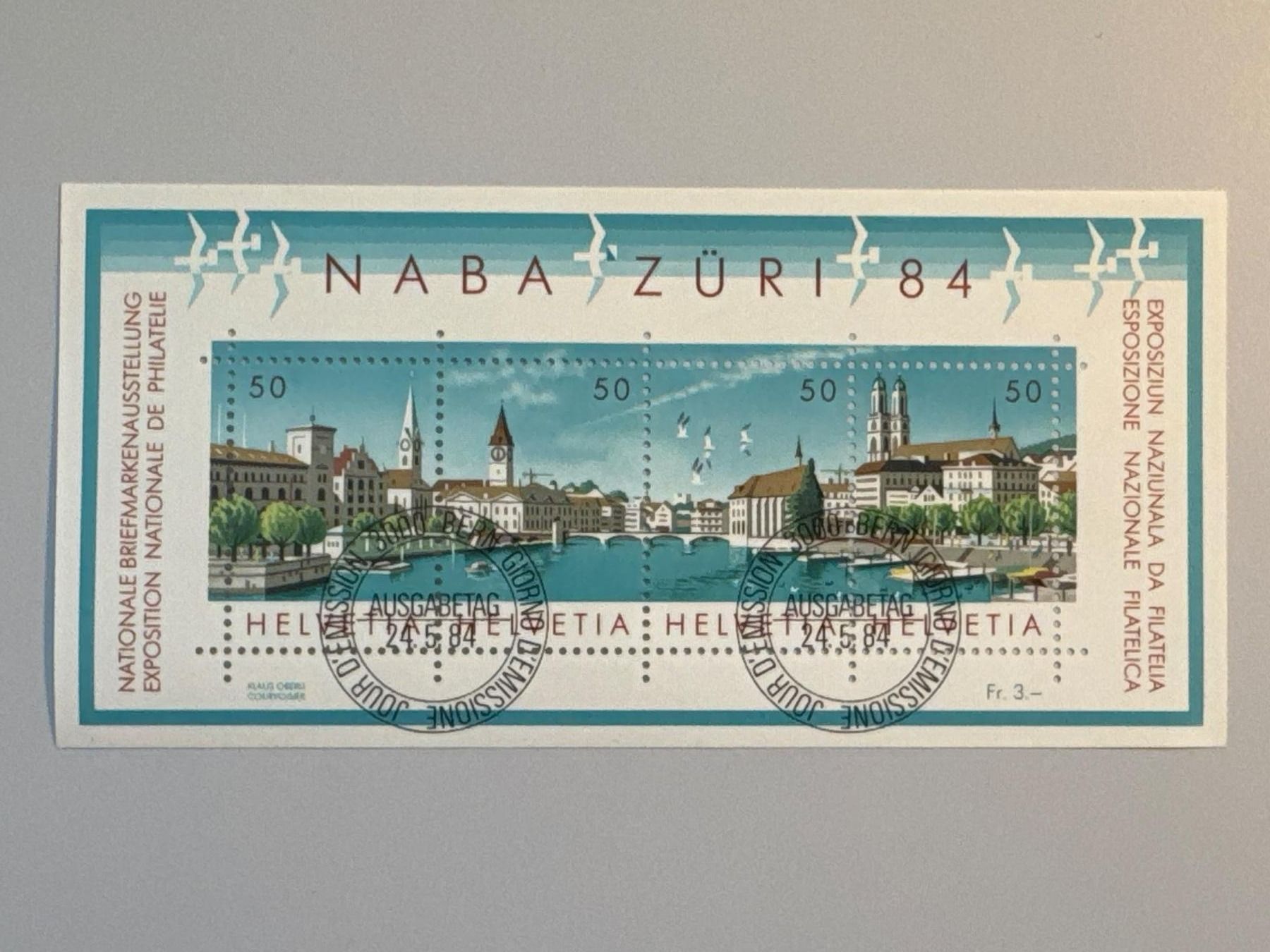 Tutti i francobolli: 1984 NABA Züri, ET-Stempel – Usato da Küssnacht am Rigi venduto da POSTOMASTER