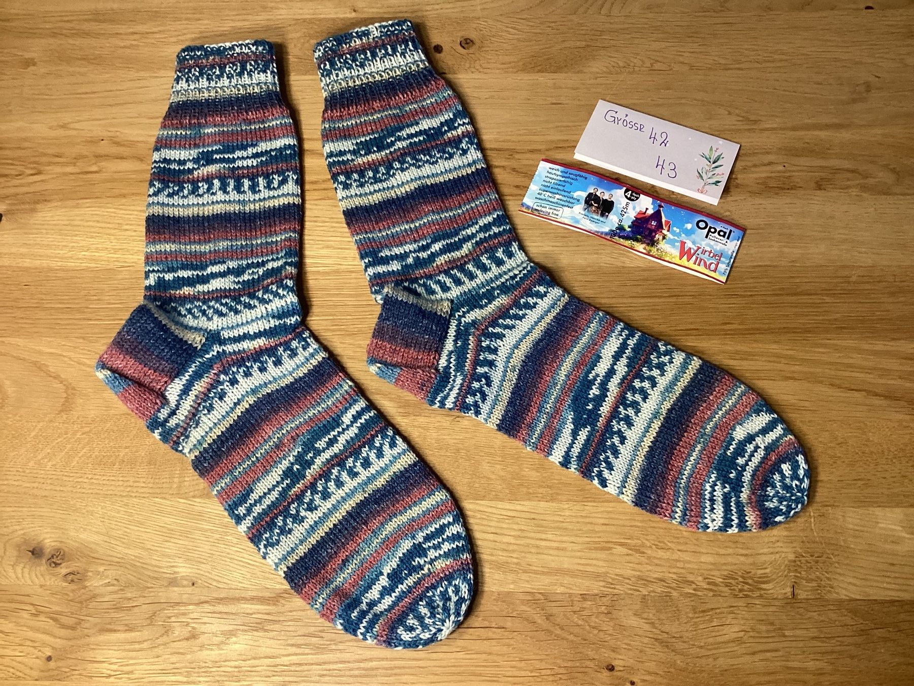 Calze: Wunderschöne, handgestrickte OPAL Wirbelwind Socken – Nuovo e nell'imballaggio originale da Flawil venduto da kruemeli02 3
