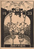 Matura Sarnen 1933 alte Ansichtskarte Seltener Fund