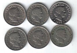 5 Rappen 1919 / 42 / 43 / 39 / 44 / 46
