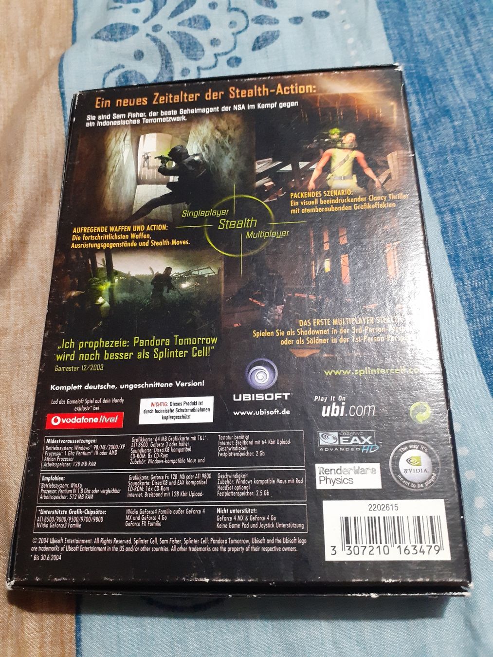 Jeux: PC Spiel Splinter Cell Pandora Tomorrow – D'occasion à Kloten par elb_9qvr 1