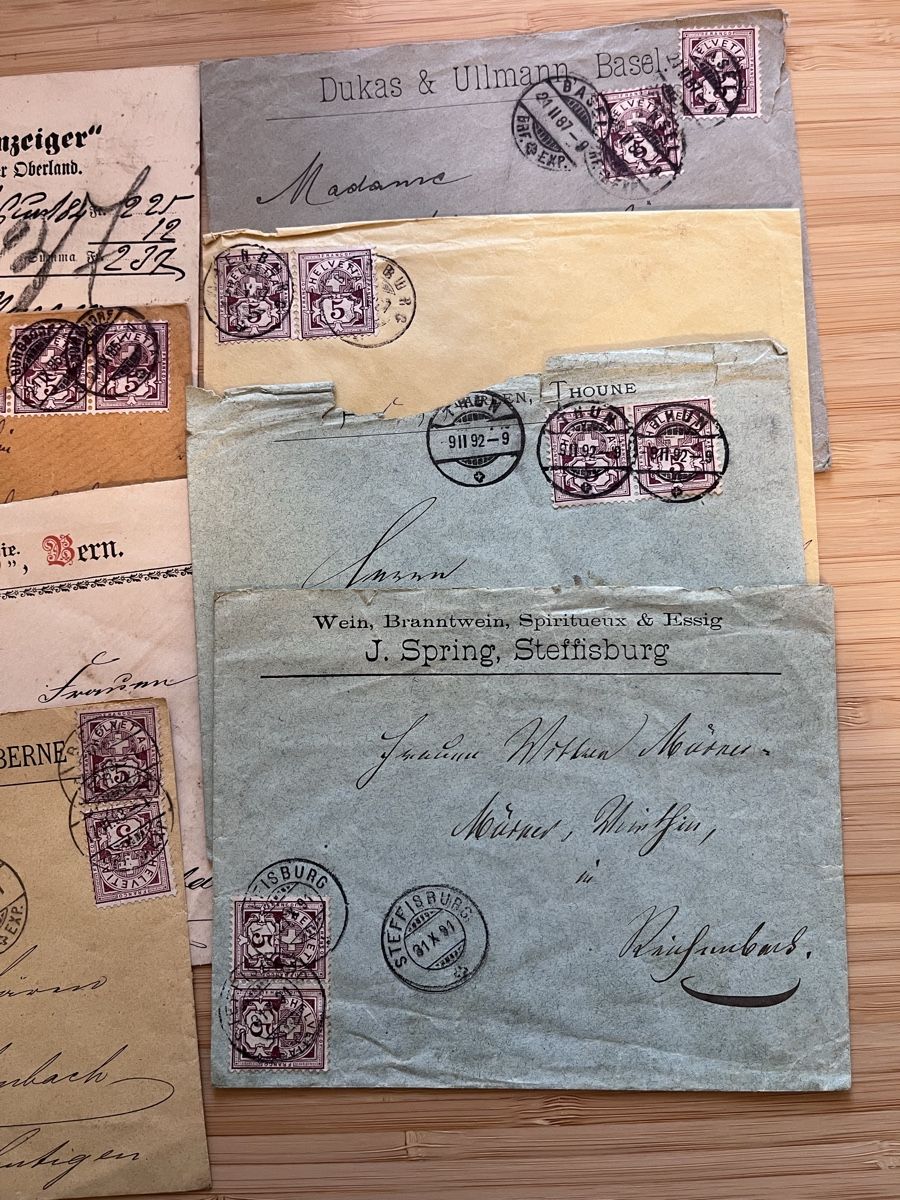 Tutti i francobolli: LOT Lettres Timbres Type Chiffre  – Usato da Sottens venduto da thigroux 3