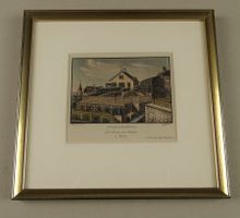 ZÜRICH KÜNSTLERGÜTLI AQUATINTA UM 1850