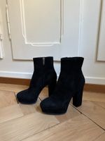 GIANVITO ROSSI - Wildleder Plateau Stiefelette schwarz 35.5