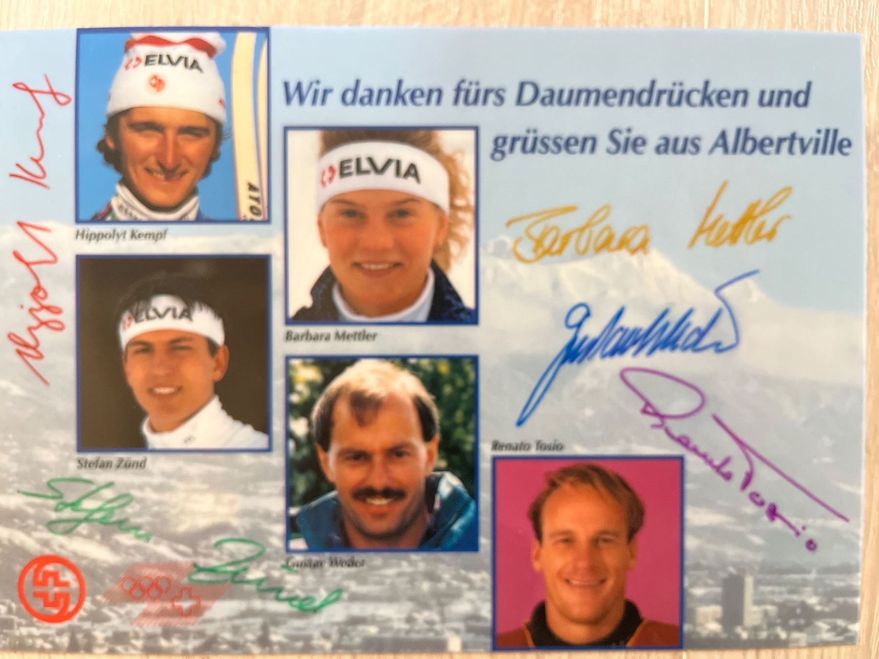 Carte collezionabili: Gruss Karte aus Albertville der Schweizer Sporthilfe – Nuovo (secondo la descrizione) da Goldswil venduto da Jordi7 1