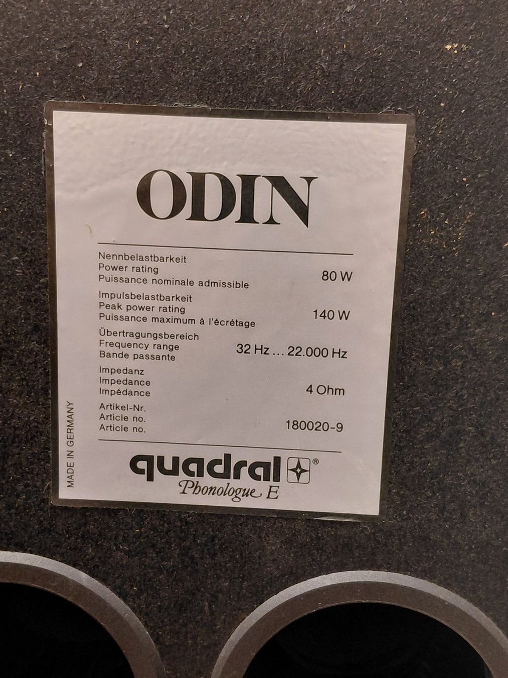 Quadral Casse acustiche: Standlautsprecher ODIN Quadral gebraucht – Usato da Schwaderloch venduto da Taifun19 4