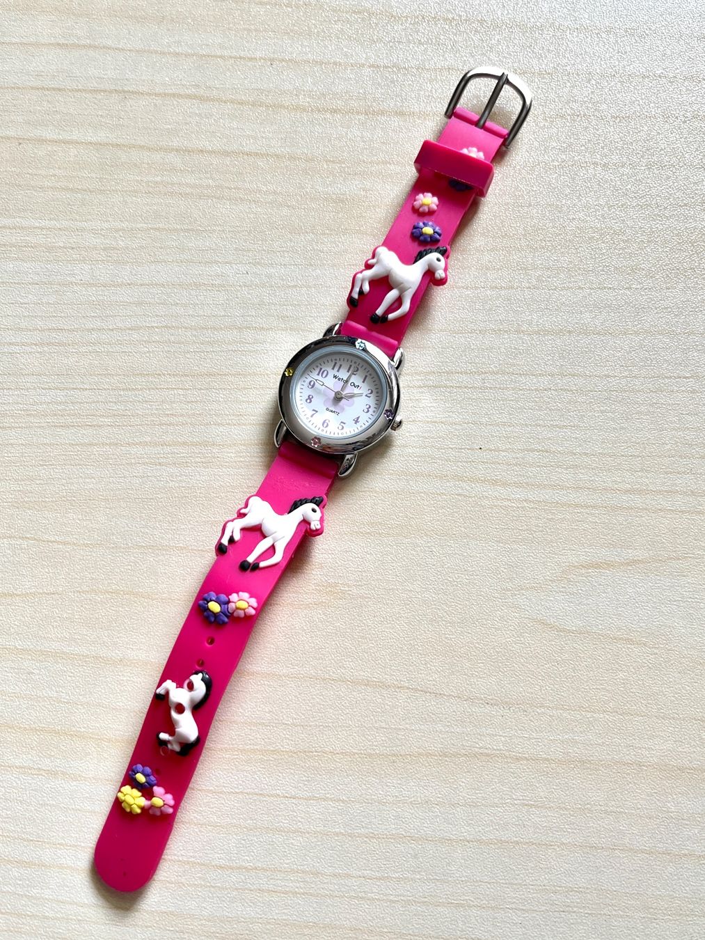 Orologi: Pinke Kinderuhr mit Pferden – Usato da Grenchen venduto da chththl 1