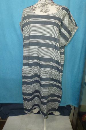 BASEFIELD GR XXL BAUMWOLLE KLEID GESTREIFT NEU HÄNGERCHEN