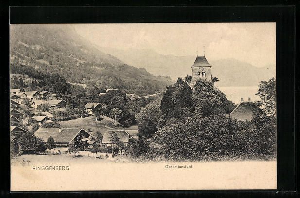 Cartoline postali: AK Ringgenberg, Gesamtansicht, 1910 – Usato da Berlin venduto da bartko-reher