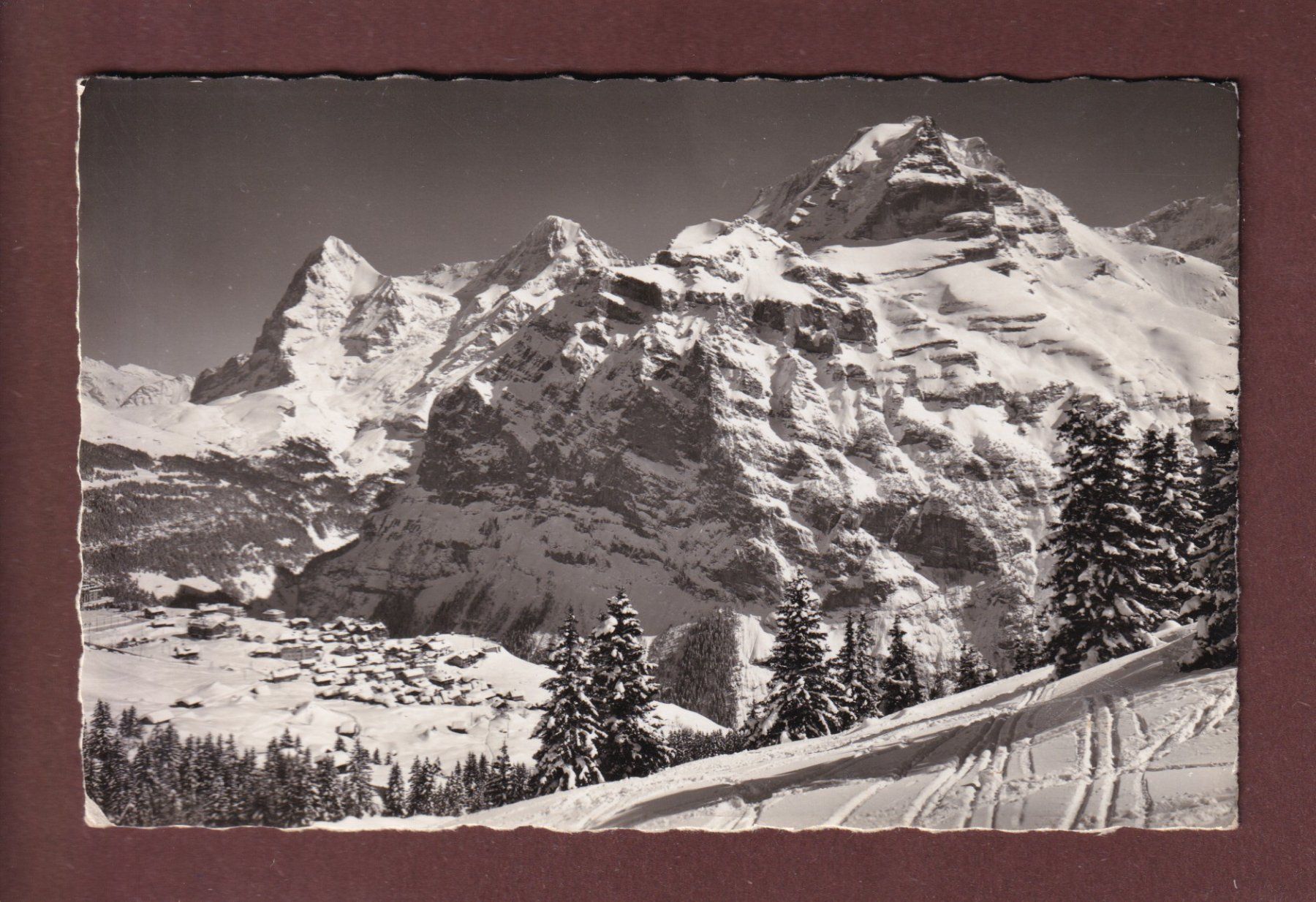 Cartoline postali: MÜRREN - Eiger - Mönch - Jungfrau - 1940 – Usato da Pully venduto da nicecards-shop