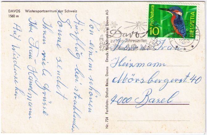 Cartoline postali: Davos - 4 Bild Ak – Usato da Binningen venduto da Mountainrider 1