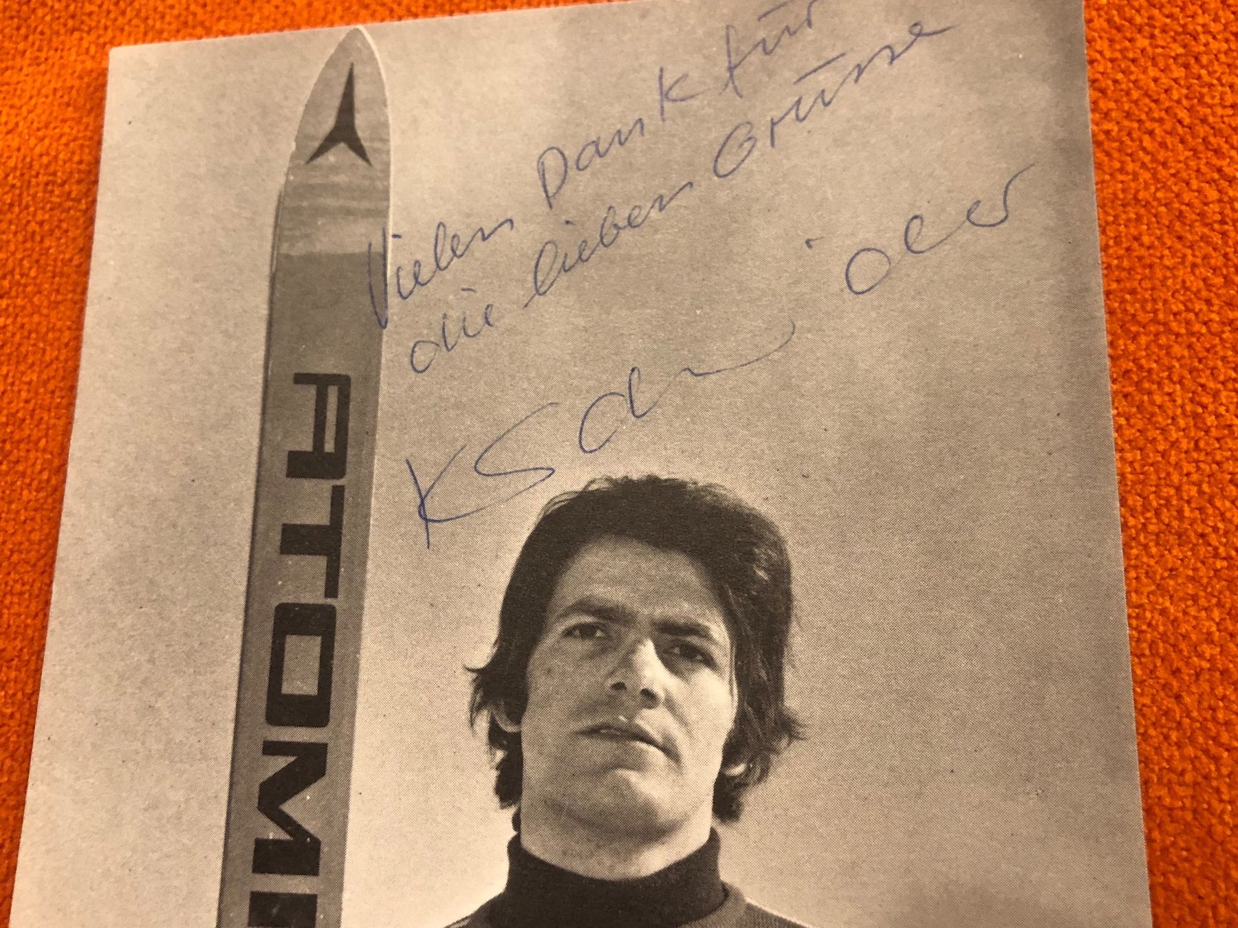 Autografi: Autogrammkarte Skifahrer K. Schneider – Usato da Lufingen venduto da Rac0 1