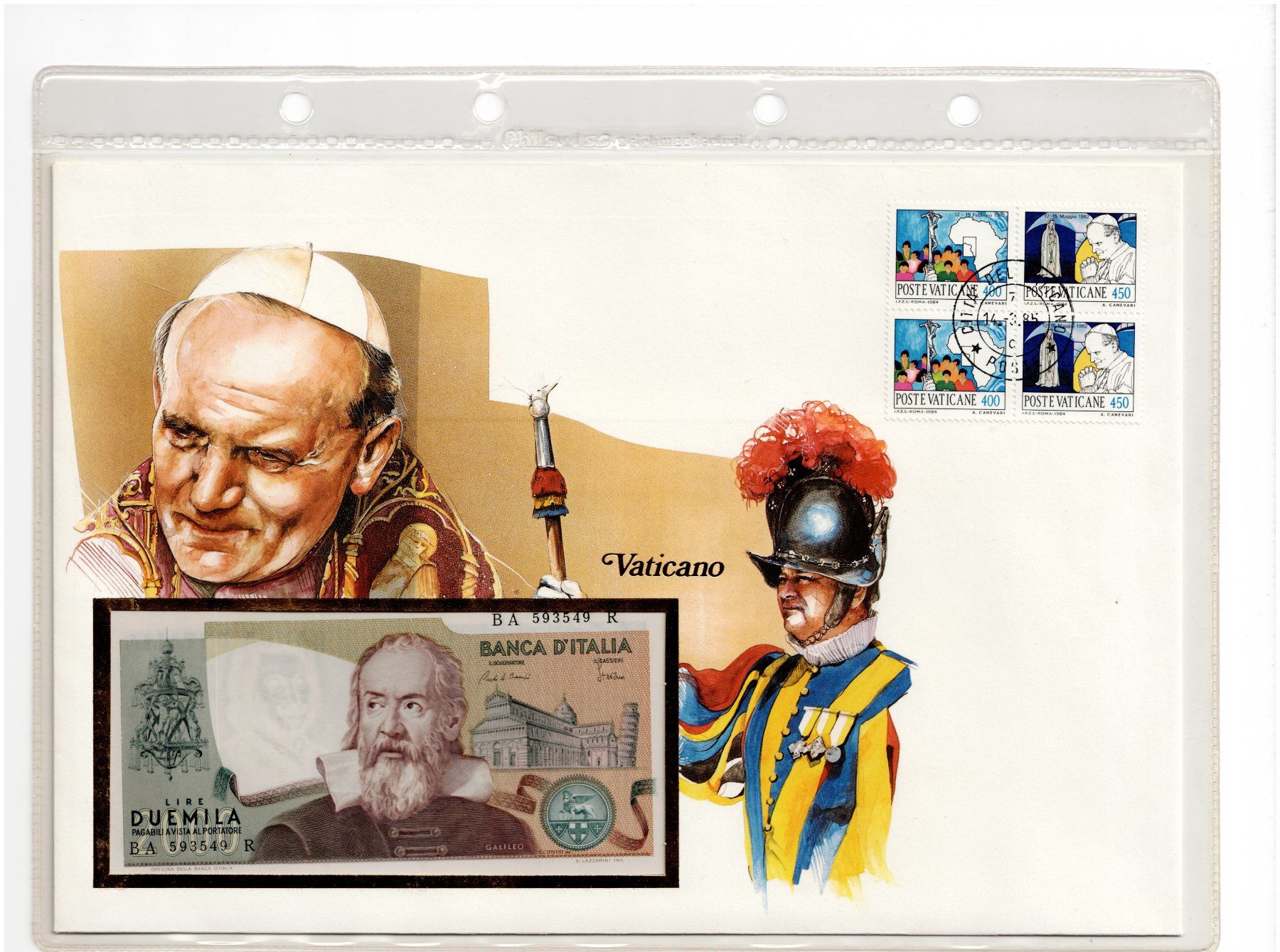 Banconote: Vaticano_1985_Banknotenbrief_mit ungefalteter Banknote – Nuovo (secondo la descrizione) da Hombrechtikon venduto da Fraese01