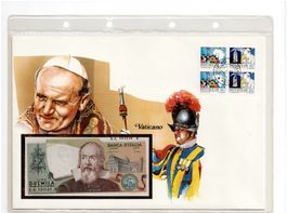 Vaticano_1985_Banknotenbrief_mit ungefalteter Banknote
