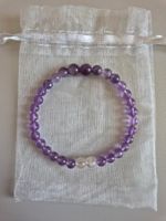 Amethyst mit Citrin Armband 6mm