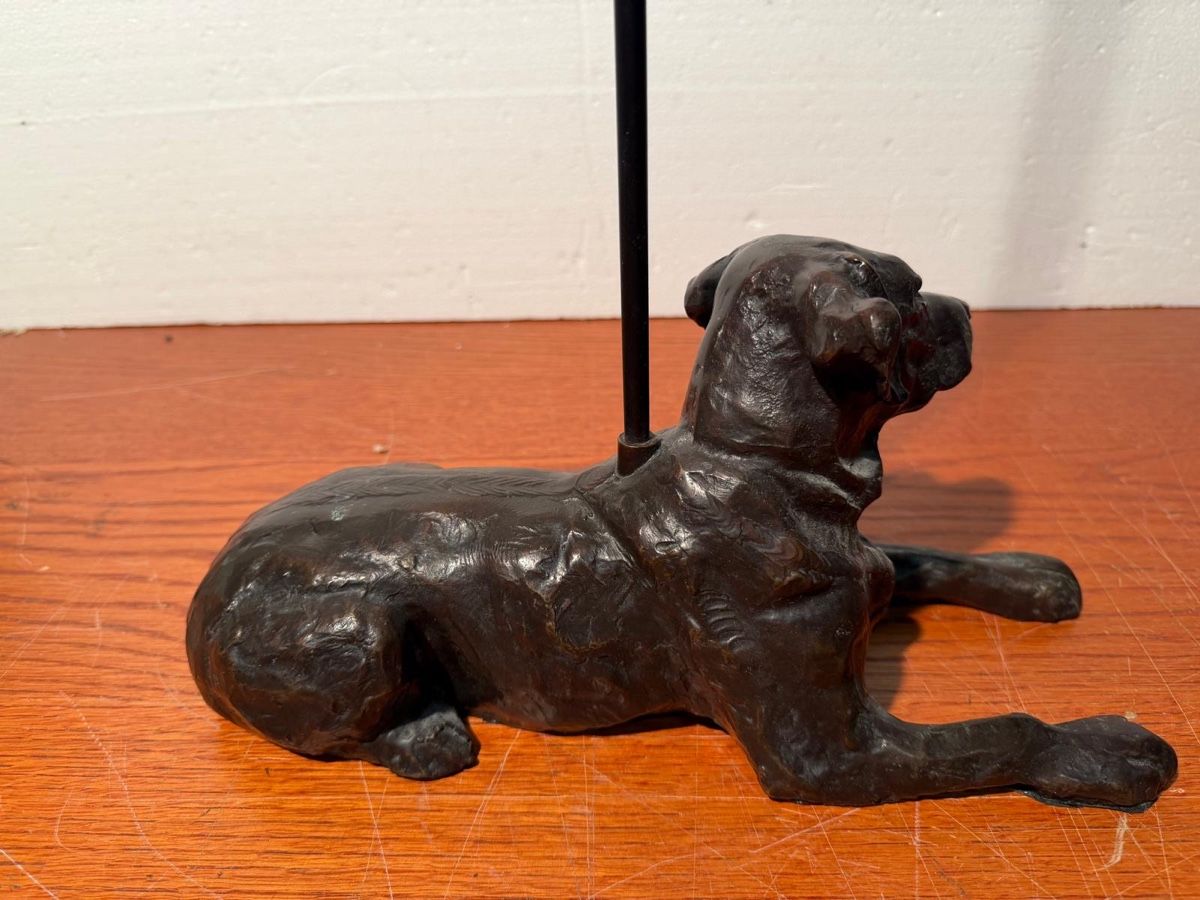 Statuette: Dog shaped door stop black cooper  – Usato da Lausanne venduto da artnouveau04 2