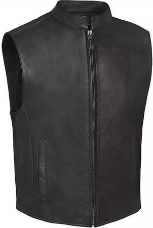 Herren Lederweste schwarz, Gr. L