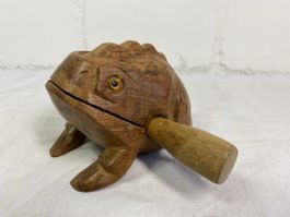 Holzfrosch Musikinstrument - Glücksbringer aus Holz!