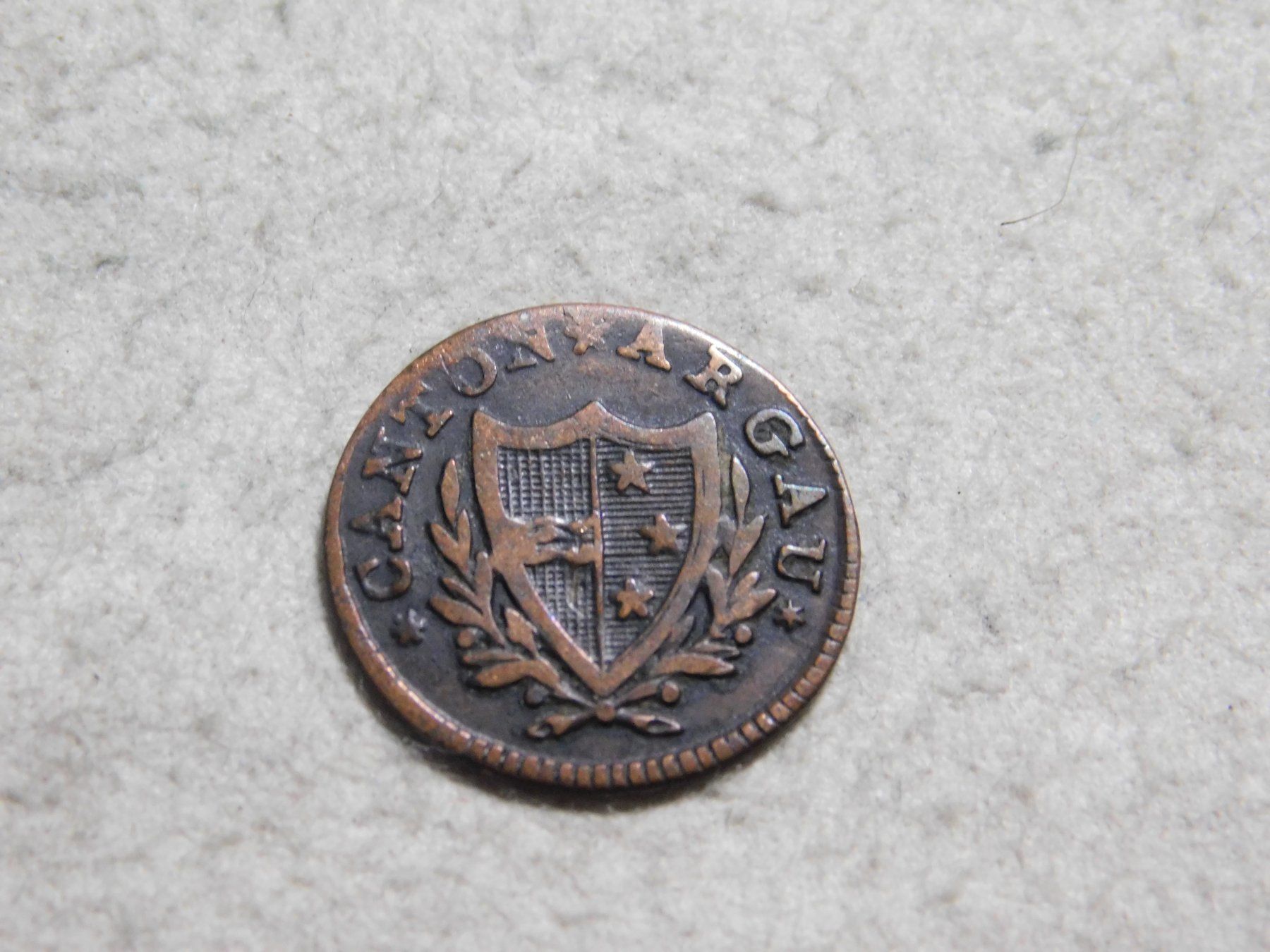 Tutti le monete: 2 Rappen 1814, Kanton Aargau, Billon, ss - vorz – Nuovo (secondo la descrizione) da Solothurn venduto da Mi-cardo 4