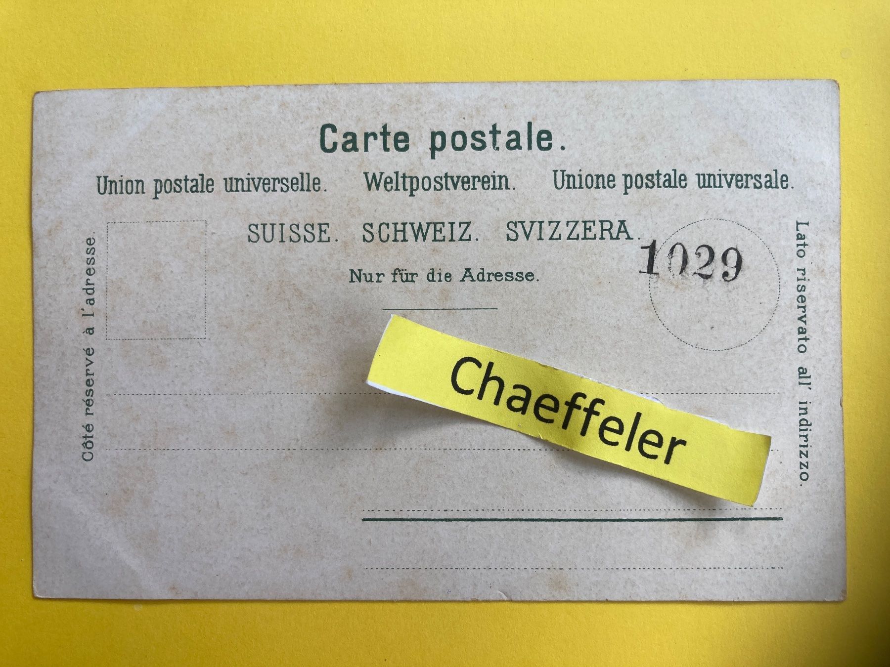 Cartoline postali: Wilderswil, Eiger, Mönch und Jungfrau. – Usato da Zürich venduto da Chaeffeler 1