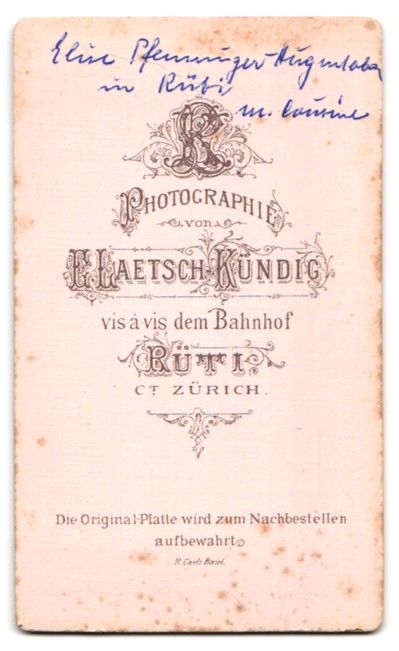 Fotografie & Manifesti: Fotografie E. Laetsch-Kündig, Rüti, Bi – Usato da Berlin venduto da bartko-reher 1