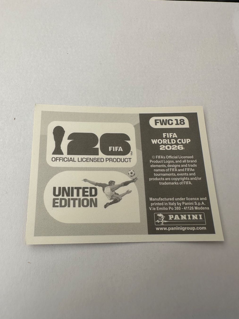 Panini Carte collezionabili: PANINI FWC 18 – Usato da Payerne venduto da mike_lth 1