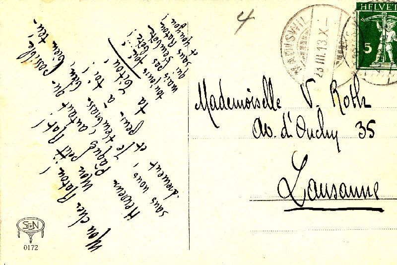 Cartoline postali: Fröhliche Ostern - Eierkorb Foto + 1913 – Usato da Emmenbrücke venduto da teestube 1