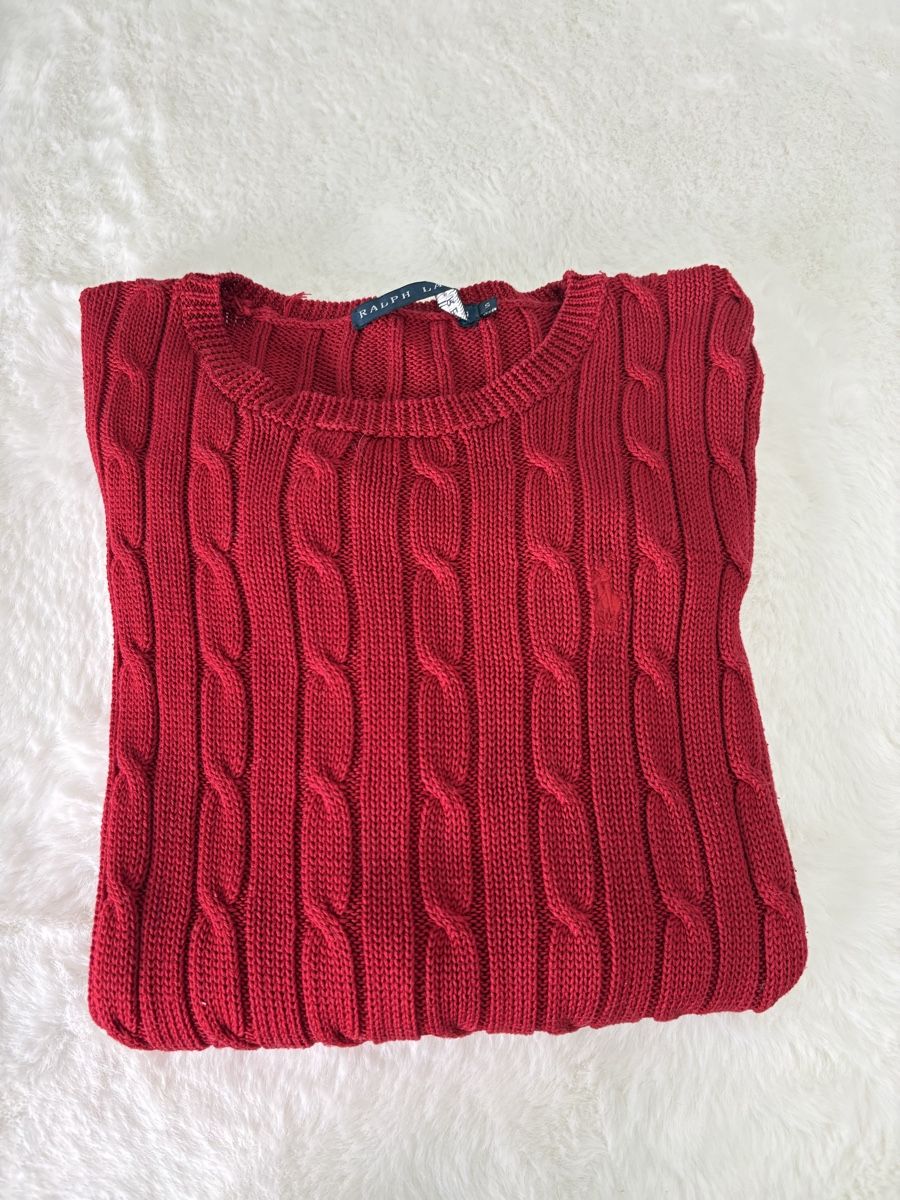 Ralph Lauren Maglioni & Felpe: Ralph Lauren Strickpullover, rot. Winter-Klassiker! – Usato da Ebikon venduto da luu_2x95 1