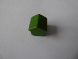 Monopoly Spielfigure Haus, Holz, grün, fast neuw.
