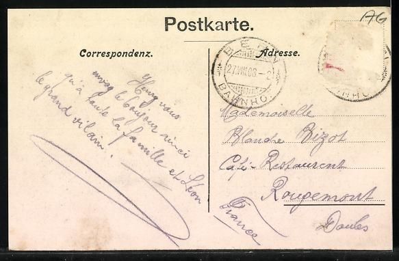 Cartoline postali: AK Kölliken, Am Hubel mit Villen, 1908 – Usato da Berlin venduto da bartko-reher 1
