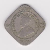 India British 2 Annas 1935 George V