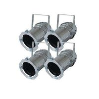 4er Set PAR 64 Scheinwerfer lang silber