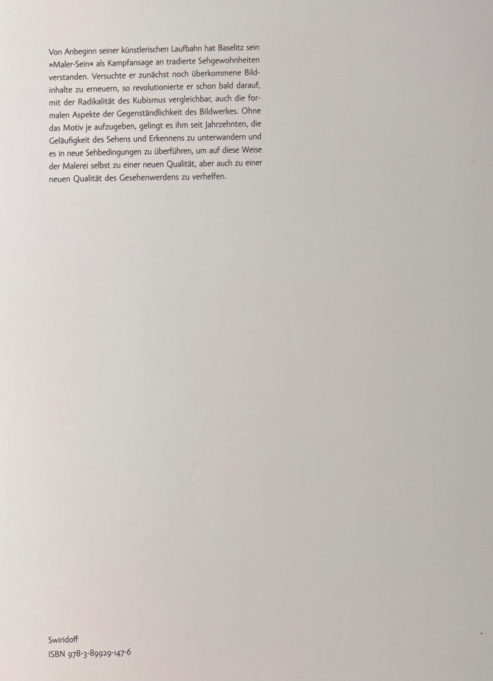 Livres: Georg Baselitz Buch Neuwertig – Neuf (Voir description) à Chur par tan_qx6b 3