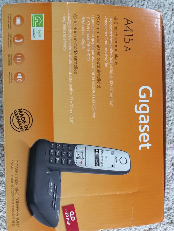 GIGASET A415 A 415 STAZIONE BASE Senza Vassoio Di Ricarica AB - Foto 10