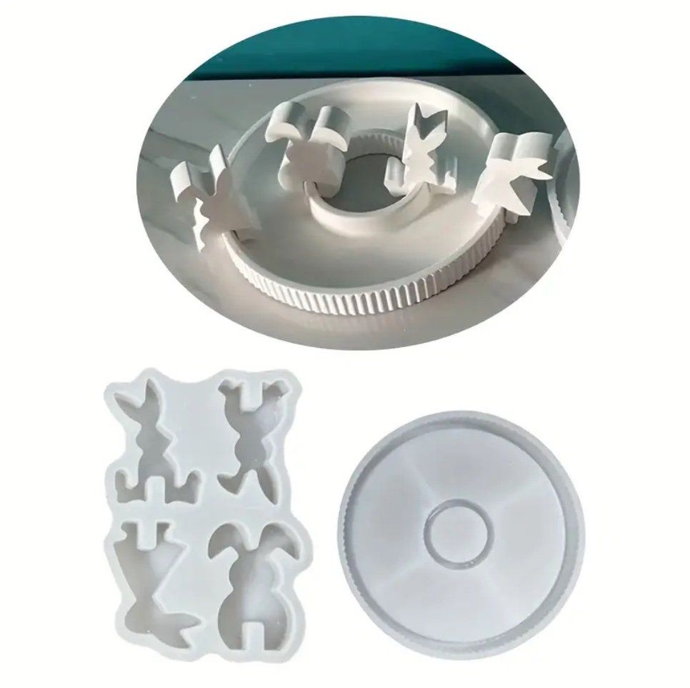 Teglie da forno: Giessform Silikonform Ostern Teller mit Dekostecker Hasen – Nuovo e nell'imballaggio originale da Kaltbrunn venduto da schere-stein-papier