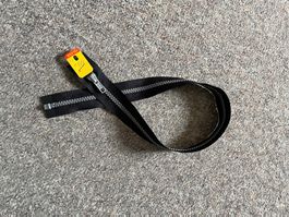 Reissverschluss schwarz Silber teilbar 55 cm 21