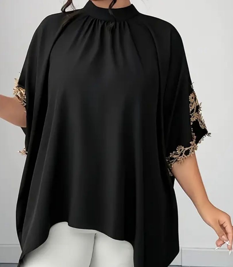 Blusen: Edle hingucker Bluse/Tunika, schwarz/gold, 1 Size – Neu und originalverpackt aus Winkel von ferrari2022 2
