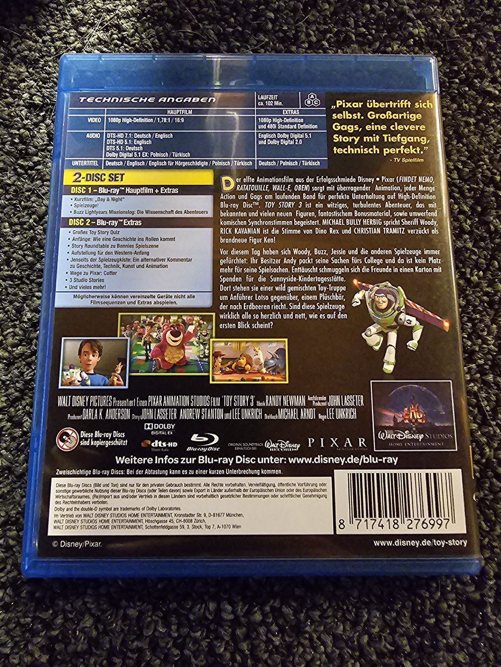 Tutti i DVDs: Toy Story 3 - Blu-Ray – Usato da Ruswil venduto da jan_bxl5 1