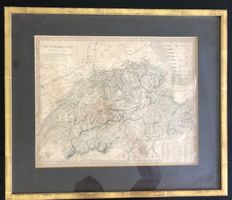 Stich Switzerland J & C Wallace Schweiz Karte Sammler Deko